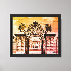 Antikes Österreich Wien Belvedere Schlosstor Leinwanddruck