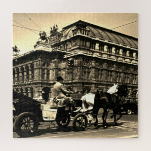 Antikes Österreich Wien Fiaker Staatsoper Oper Puzzle