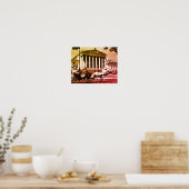 Antikes Österreich Wien Parlament Poster (Küche)