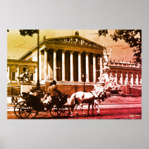 Antikes Österreich Wien Parlament Poster