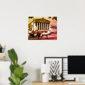 Antikes Österreich Wien Parlament Poster (Heimbüro)
