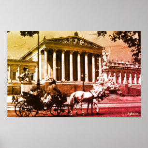 Antikes Österreich Wien Parlament Poster