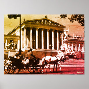 Antikes Österreich Wien Parlament Poster