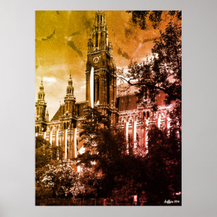 Antikes Österreich Wien Rathaus Rathaus Poster