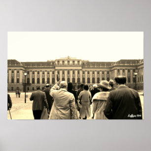 Antikes Österreich Wien Schönbrunn Häuser Poster