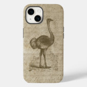 Antikes Ostrich Script Grunge Paper Case-Mate iPhone Hülle (Rückseite)