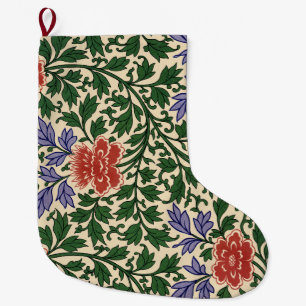 Antikes Owen Jones Chinoiserie Pfingstrosen-Muster Großer Weihnachtsstrumpf