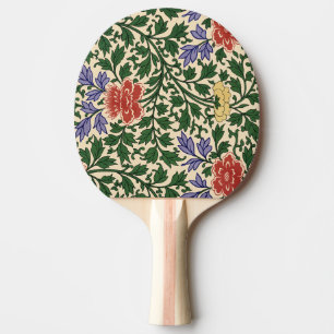 Antikes Owen Jones Chinoiserie Pfingstrosenmuster Tischtennis Schläger