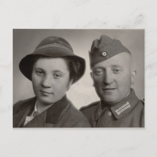 Antikes Paar Postkarte (Vorderseite)