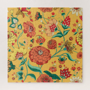 Antikes Paisley-Blumengarten Puzzle