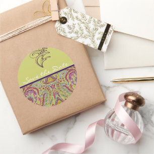 Antikes Paisley Runder Aufkleber