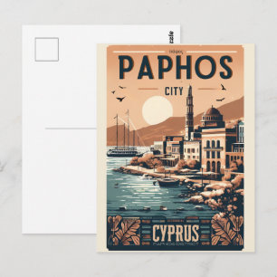 Antikes Paphos Stadt, Zypern Urlaub Geschenk Souve Postkarte