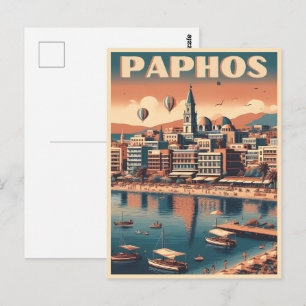 Antikes Paphos-Stadt, Zypern Urlaub Geschenk Souve Postkarte