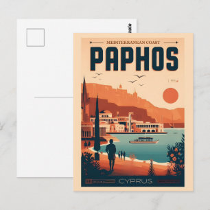Antikes Paphos-Stadt, Zypern Urlaub Geschenk Souve Postkarte