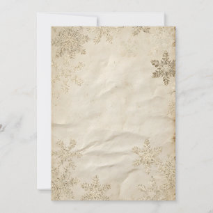 Antikes Papier mit dezenter Goldverzierung Einladung