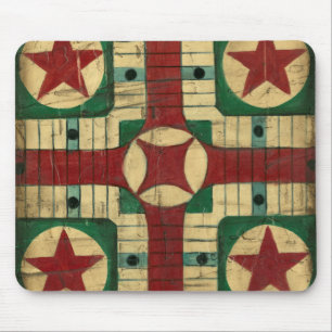 Antikes Parcheesi Spiel-Brett durch Ethan Harper Mousepad