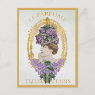 Antikes Parfümwerbung aus Paris Frankreich Postkarte