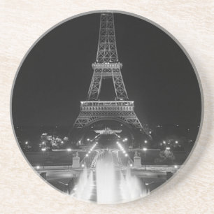 Antikes Paris Fontains Eiffelturm Nacht Getränkeuntersetzer