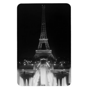 Antikes Paris Fontains Eiffelturm Nacht Magnet