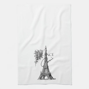 Antikes Paris Frankreich Eiffelturm Teetuch Geschirrtuch