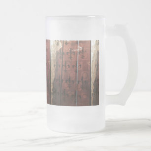 Antikes Pariser inspiriertes rustikales Fleur de l Mattglas Bierglas