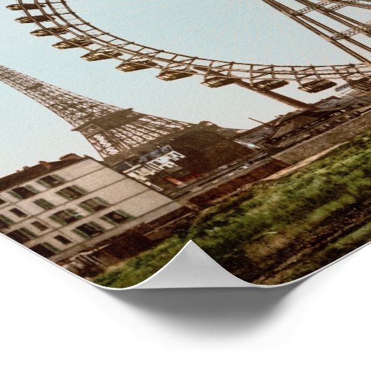 Antikes Pariser Riesenrad Poster (Ecke)