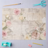 Antikes Pariser Rosen Collage Decoupage Papier (Basteln)
