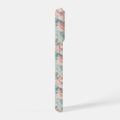 Antikes Pastell-Rosa-Mint-Blumenmuster iPhone Hülle (Rechte Seite)
