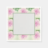 Antikes, pastellfarbenes rosa Rosenpapier Serviette (Vorderseite)