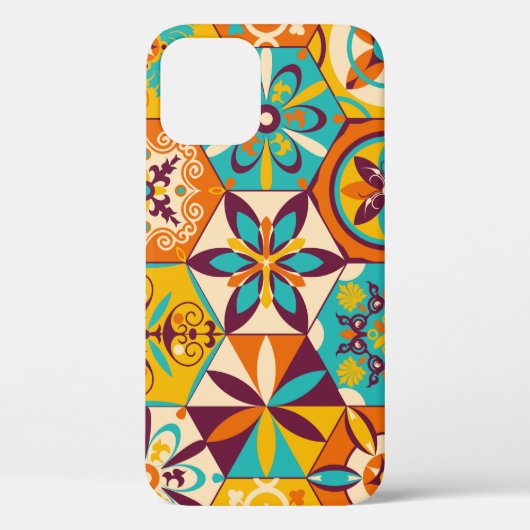antikes Patchwork-Quilt-Muster. Antike Dekoration Case-Mate iPhone Hülle (Rückseite)