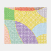 Antikes Patchwork-Quilt-Muster. Antike Dekoration Fleecedecke (Vorderseite (Horizontal))