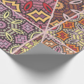 Antikes Patchwork-Quilt-Muster. Antike Dekoration Geschenkpapier (Ecke)