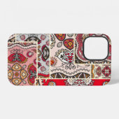 antikes Patchwork-Quilt-Muster. Antike Dekoration iPhone Hülle (Rückseite (Horizontal))