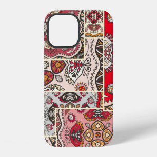 antikes Patchwork-Quilt-Muster. Antike Dekoration iPhone 12 Hülle