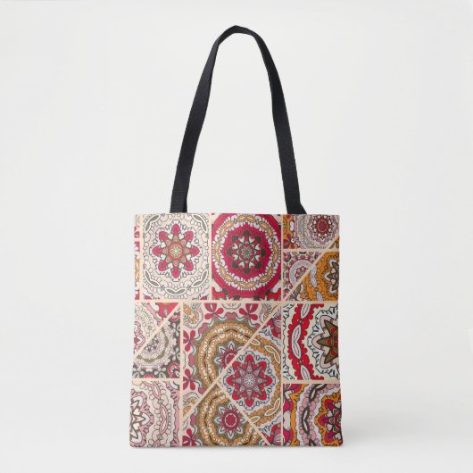 Antikes Patchwork-Quilt-Muster. Antike Dekoration Tasche (Vorderseite)