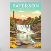 Antikes Paterson New Jersey Poster (Vorne)
