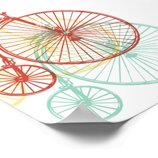 Antikes Penny-Farbedesign Poster (Ecke)