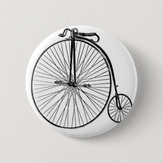 Antikes Penny-Farthing-Fahrrad Button (Vorderseite)