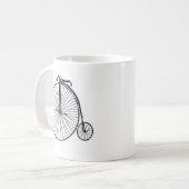 Antikes Penny-Farthing-Fahrrad Kaffeetasse (Vorderseite Links)