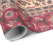 Antikes persisches Blumen-Teppichmuster Geschenkpapier (Rolleneckpunkt)