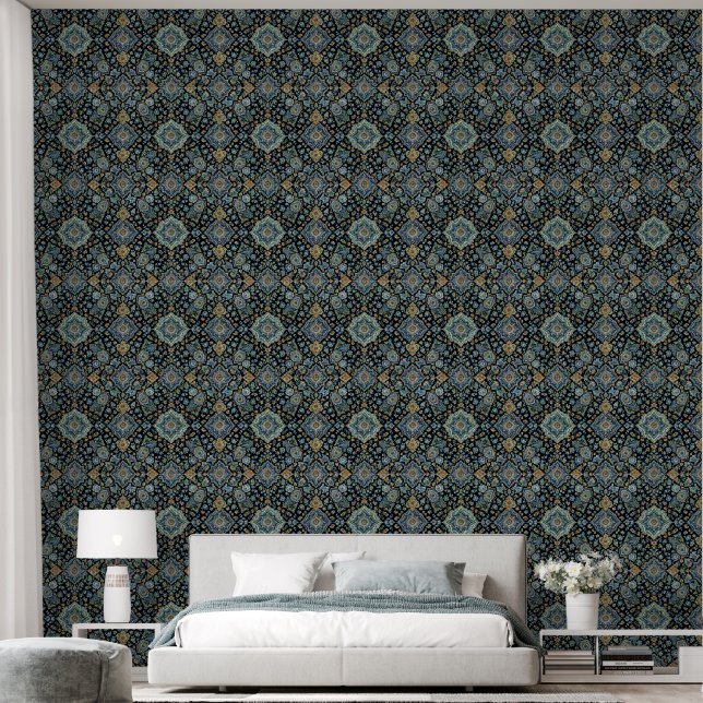 Antikes persisches Medaillon-Muster Tapete (Schlafzimmer)