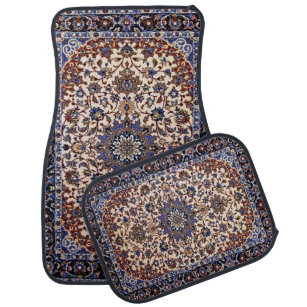 Antikes persisches Muster, Teppichboden aus blauem Autofußmatte