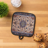 Antikes persisches Muster, Teppichboden aus blauem Topflappen (Oben Unten)