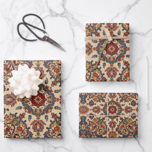 Antikes persisches orientalisches türkisches Muste Geschenkpapier Set (Vorderseite)