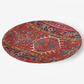 Antikes persisches Rug gestresstes Vintages Kunstm Pappteller (Schrägansicht)