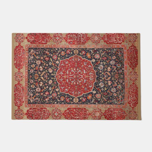 Antikes Persisches Rug Muster Red Black Doormat Fußmatte (Vorderseite)