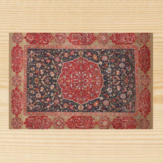 Antikes Persisches Rug Muster Red Black Doormat Fußmatte