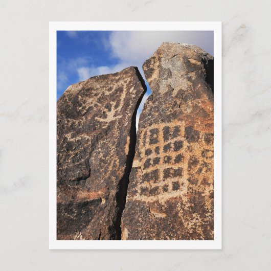 Antikes Petroglyphe Postkarte (Vorderseite)