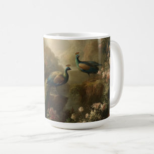 Antikes Pfauen-Trio-Erbstück aus dem Hain Kaffeetasse