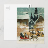 Antikes Pferd und Schlitten Postkarte (Vorne/Hinten)